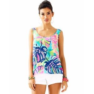 Lilly Pulitzer Silk Tank top in Exotic Garden